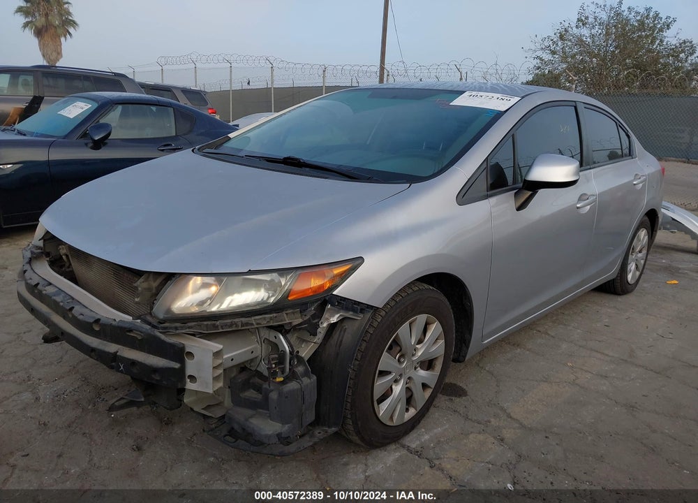 2012 HONDA CIVIC LX VIN: 19XFB2F55CE312040