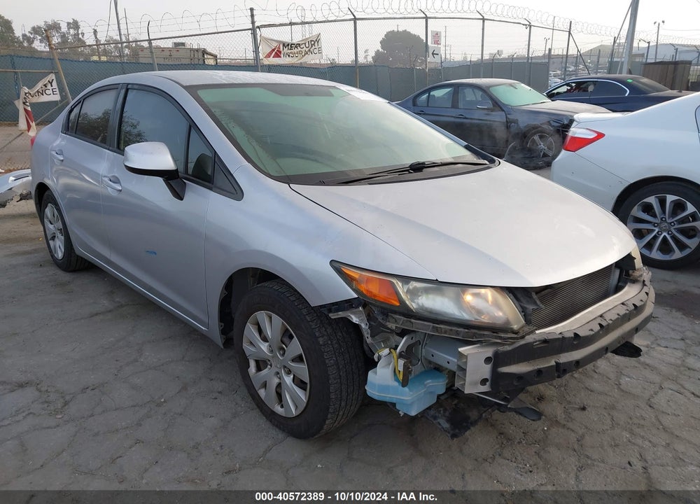 2012 HONDA CIVIC LX VIN: 19XFB2F55CE312040