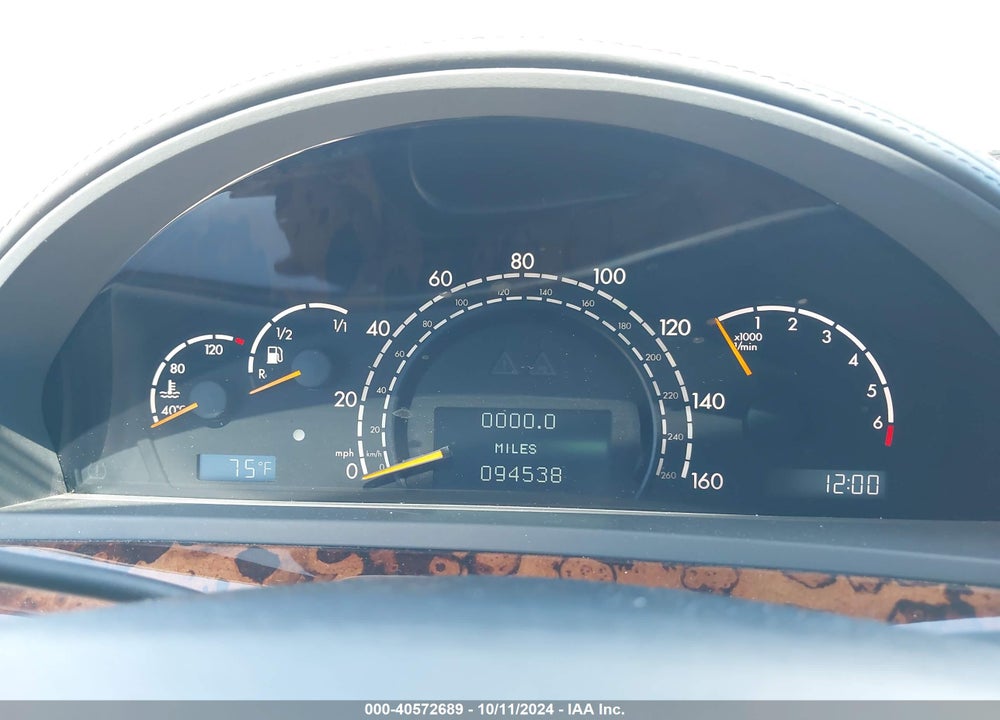 2001 MERCEDES-BENZ S 600 VIN: WDBNG78J91A193671