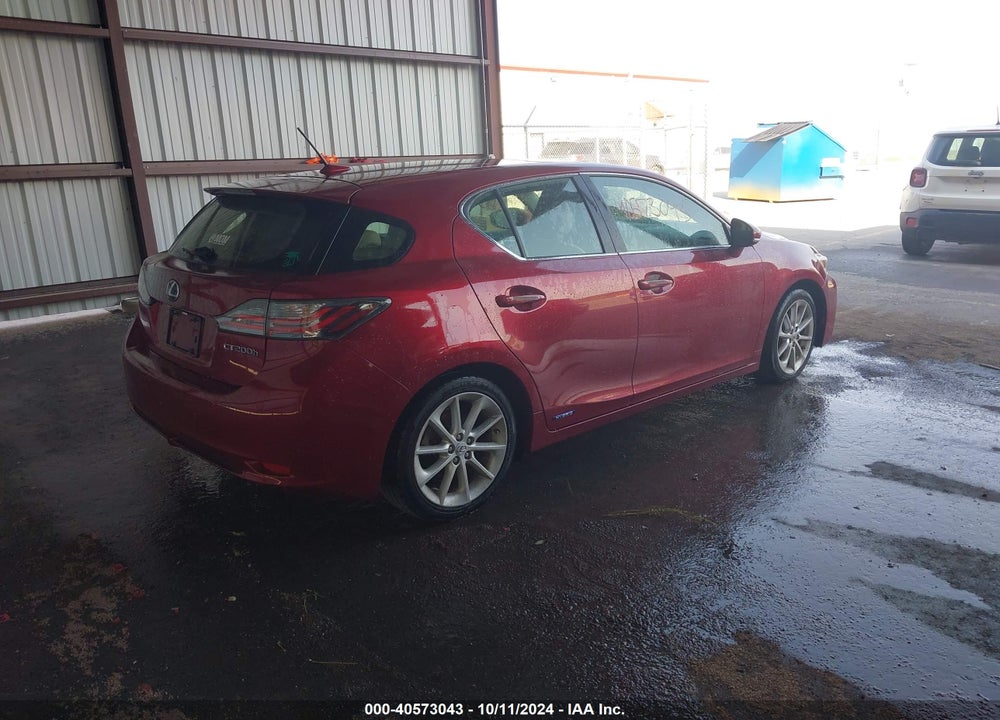 2013 LEXUS CT 200H VIN: JTHKD5BH2D2154604