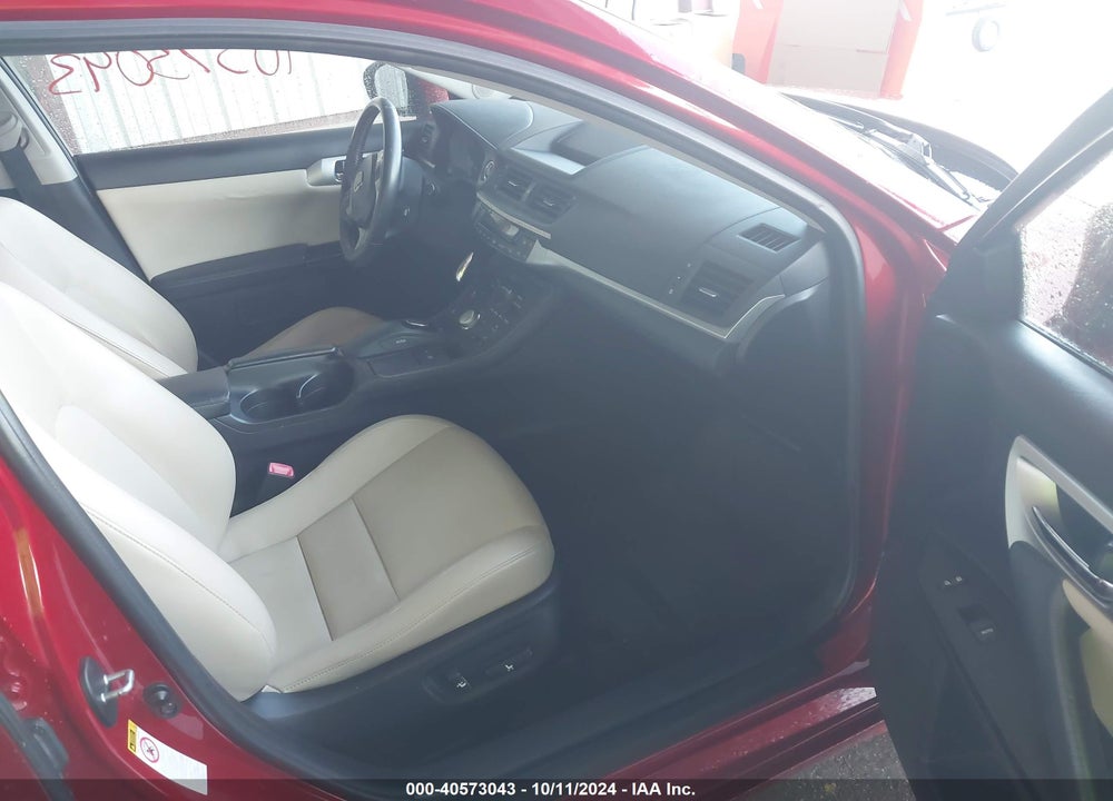2013 LEXUS CT 200H VIN: JTHKD5BH2D2154604