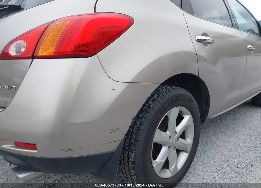 2009 NISSAN MURANO VIN: JN8AZ18W19W203261