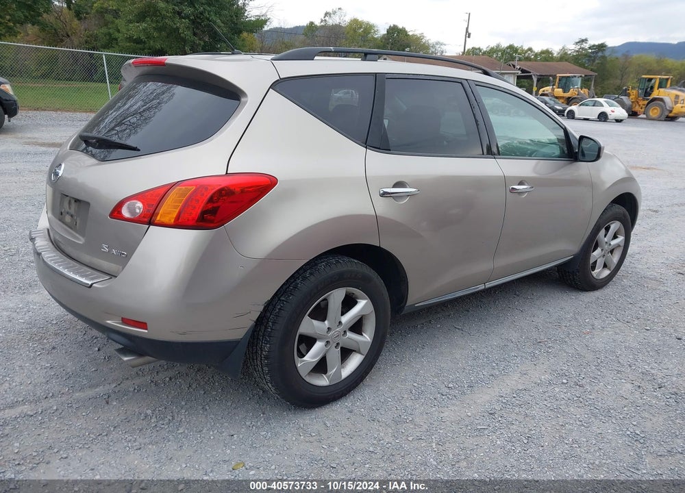 2009 NISSAN MURANO VIN: JN8AZ18W19W203261