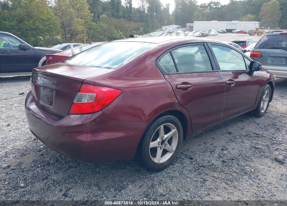 2012 HONDA CIVIC LX VIN: 2HGFB2F5XCH544915