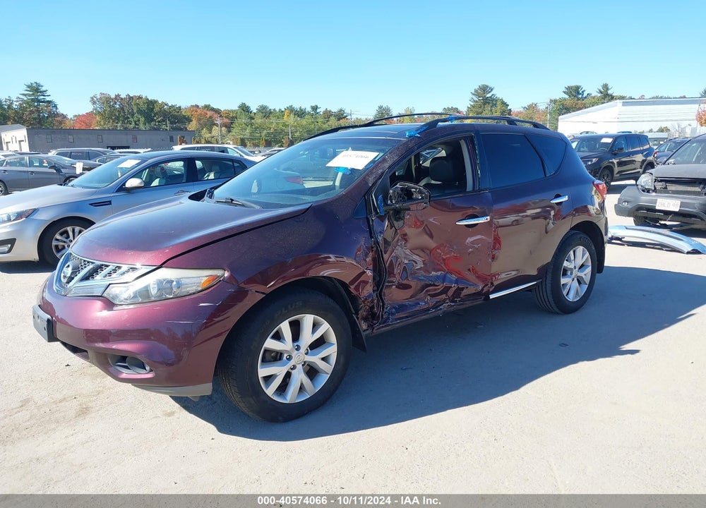 2013 NISSAN MURANO SL VIN: JN8AZ1MW1DW305884