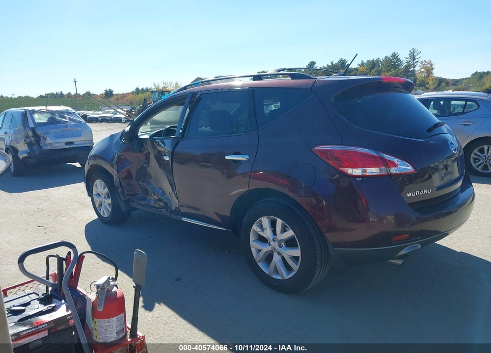 2013 NISSAN MURANO SL VIN: JN8AZ1MW1DW305884