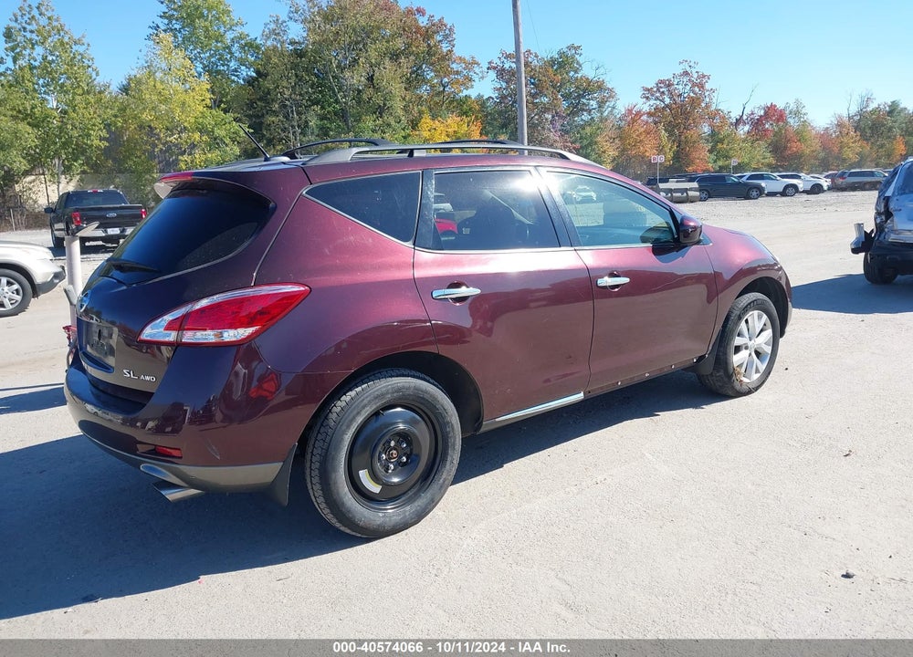 2013 NISSAN MURANO SL VIN: JN8AZ1MW1DW305884