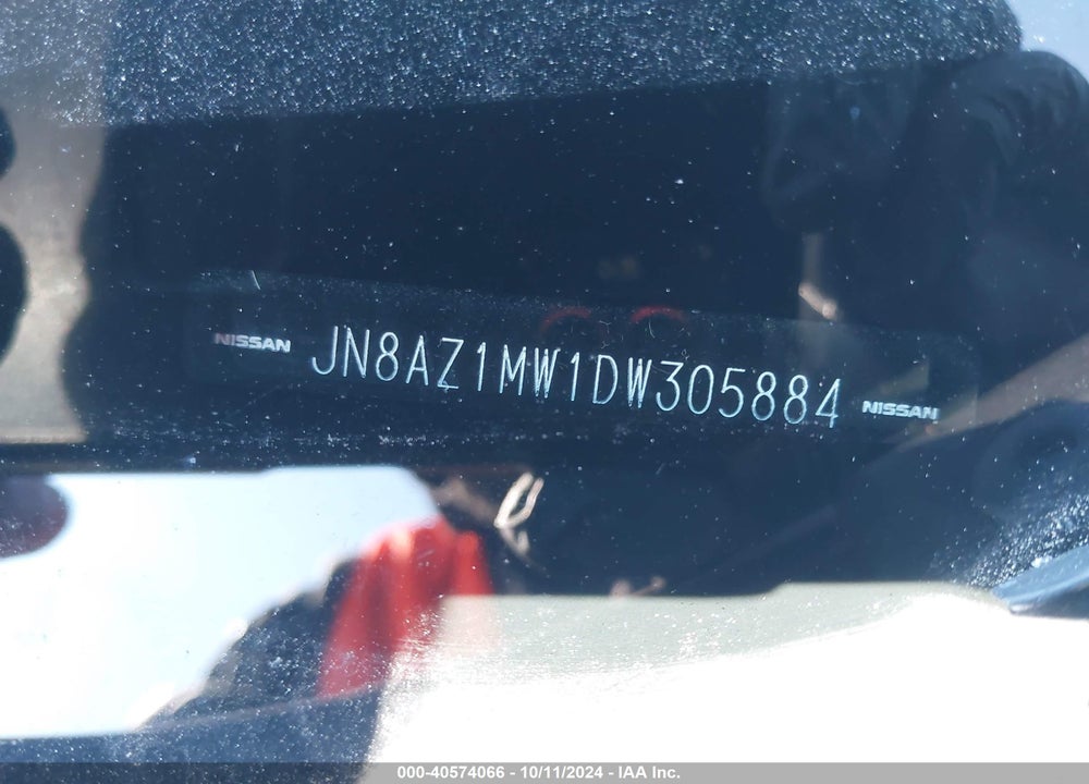 2013 NISSAN MURANO SL VIN: JN8AZ1MW1DW305884