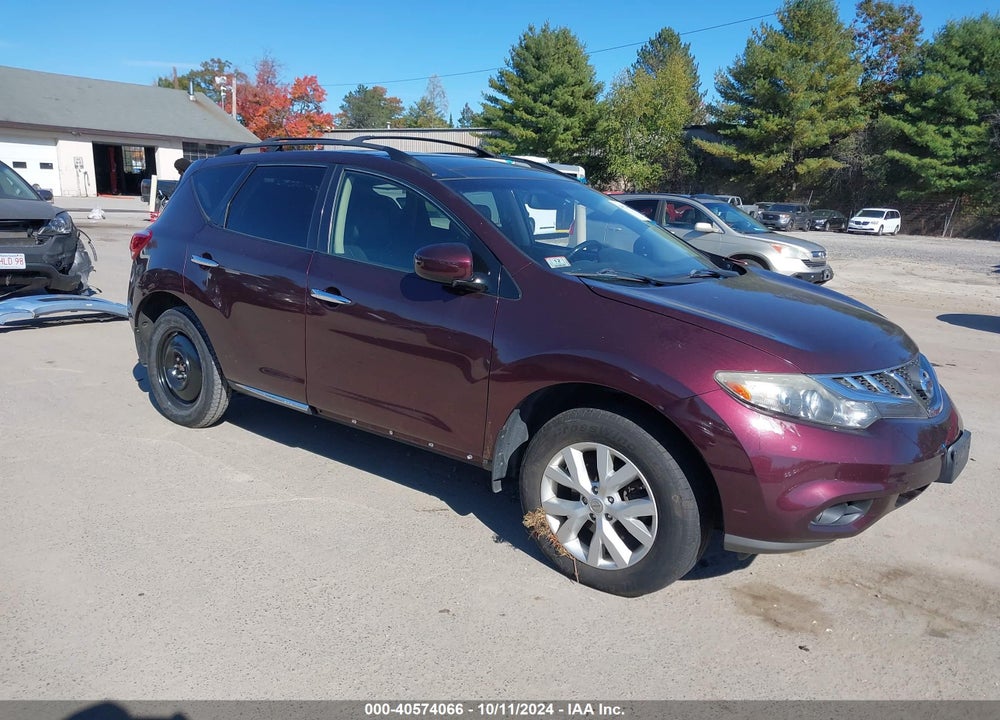 2013 NISSAN MURANO SL VIN: JN8AZ1MW1DW305884
