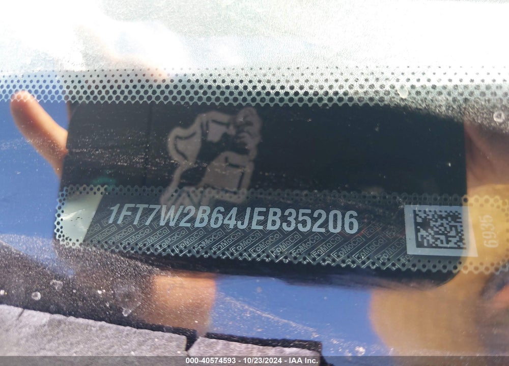 2018 FORD F-250 XL VIN: 1FT7W2B64JEB35206