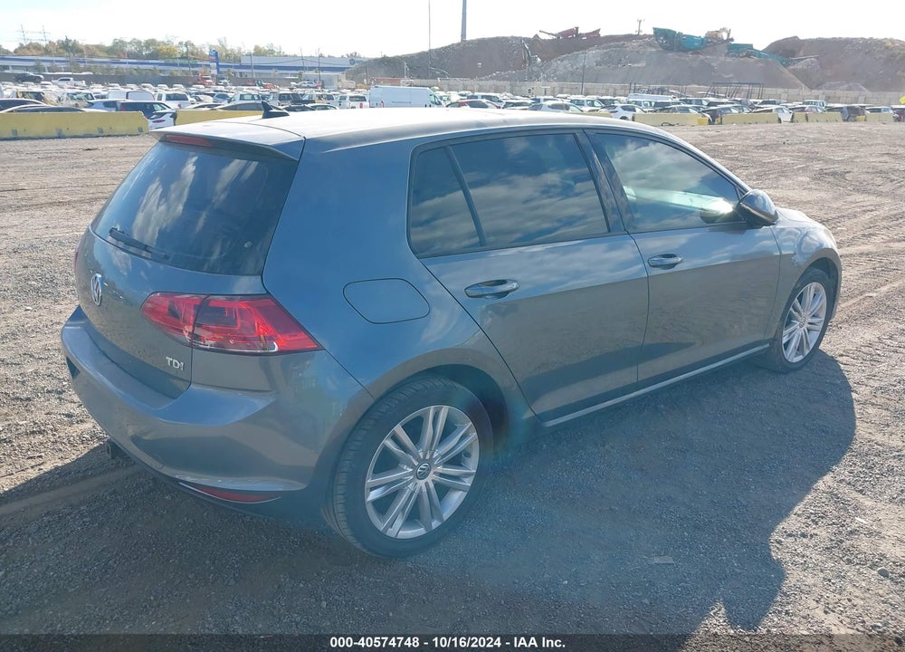 2015 VOLKSWAGEN GOLF TDI SE 4-DOOR VIN: 3VWRA7AU9FM055287