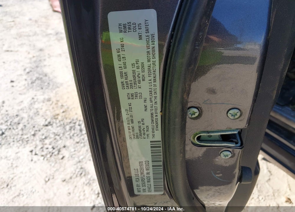 2021 RAM 2500 VIN: 3C6UR5FL2MG591978
