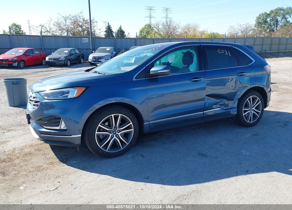 2019 FORD EDGE TITANIUM VIN: 2FMPK4K92KBB45338