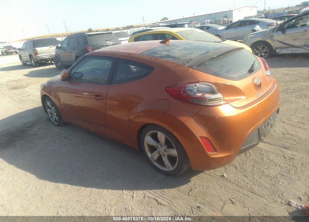 2013 HYUNDAI VELOSTER BASE W/BLACK VIN: KMHTC6AD3DU106994