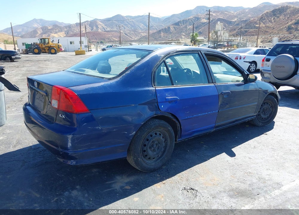 2005 HONDA CIVIC LX VIN: 2HGES165X5H509252