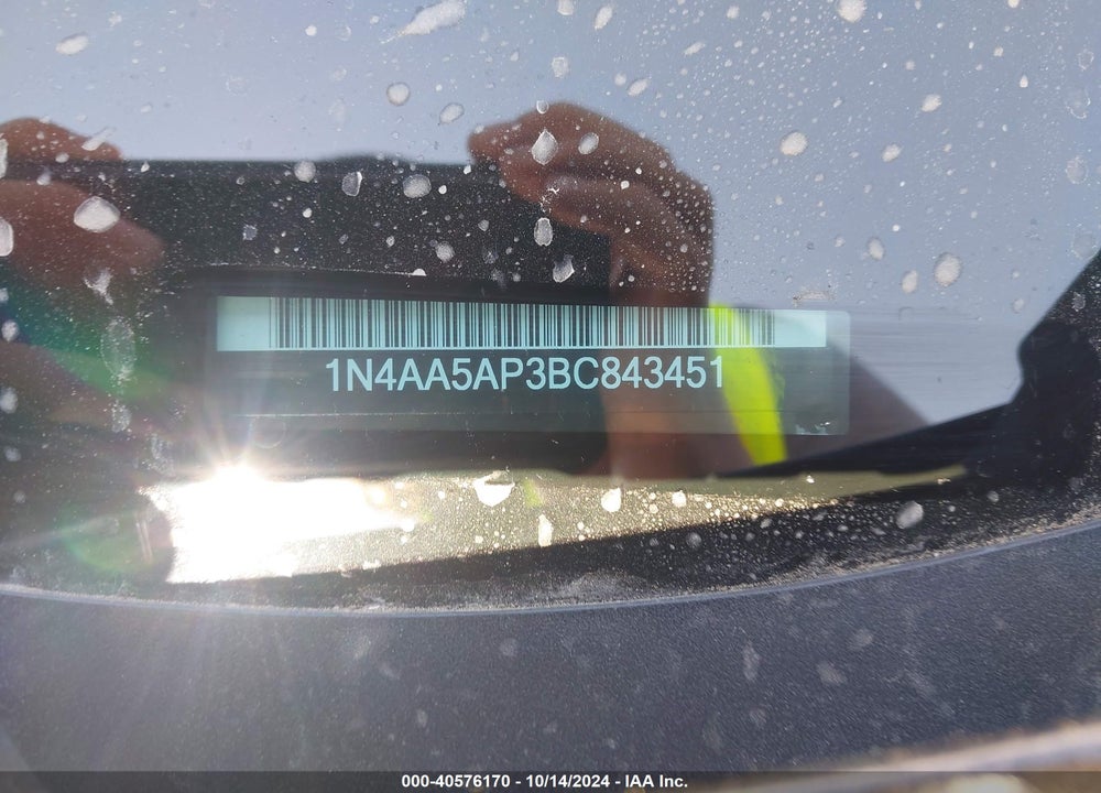 2011 NISSAN MAXIMA 3.5 SV VIN: 1N4AA5AP3BC843451