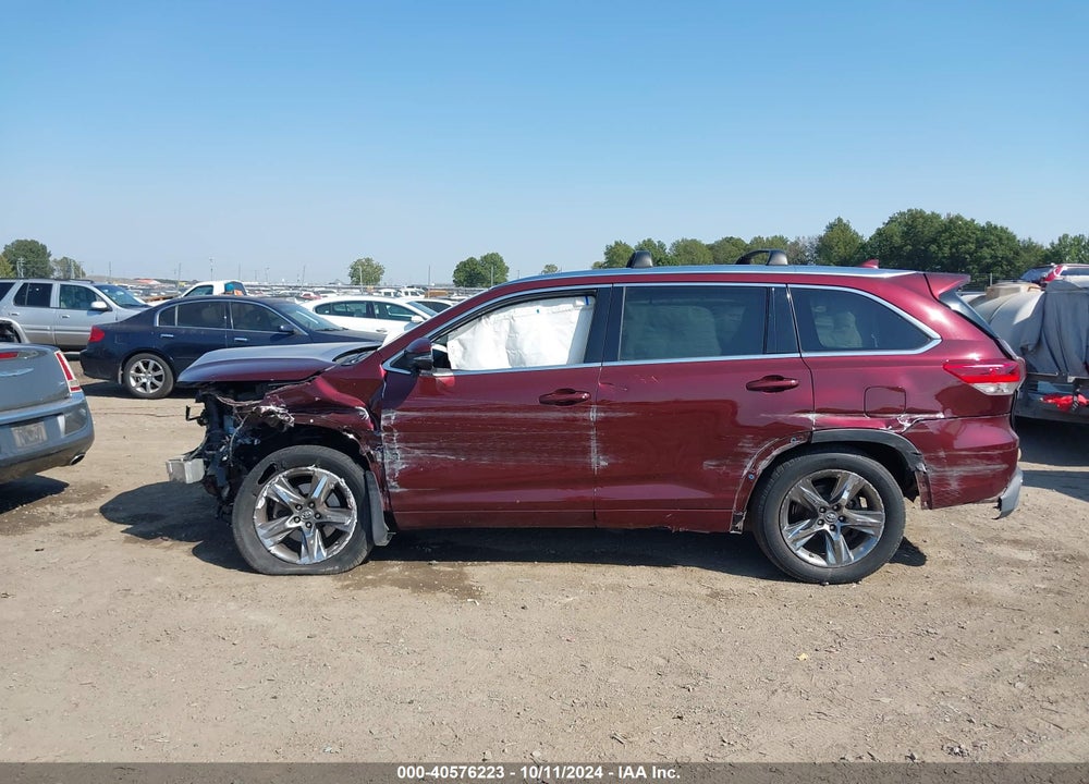 2017 TOYOTA HIGHLANDER LIMITED/PLATINUM VIN: 5TDDZRFH4HS467794
