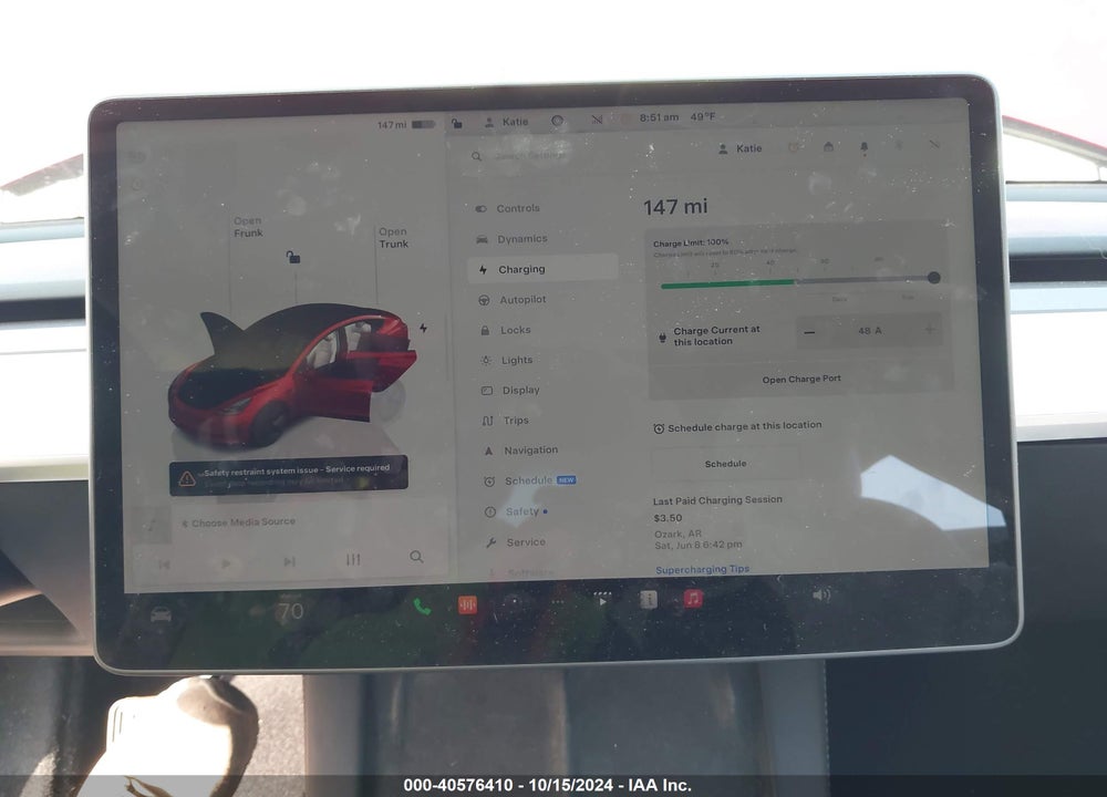 2022 TESLA MODEL 3 LONG RANGE DUAL MOTOR ALL-WHEEL DRIVE VIN: 5YJ3E1EB9NF323180