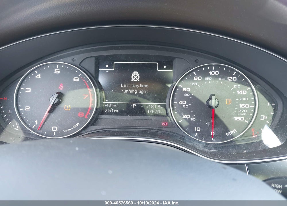2013 AUDI A6 3.0T PREMIUM VIN: WAUFGAFCXDN129558