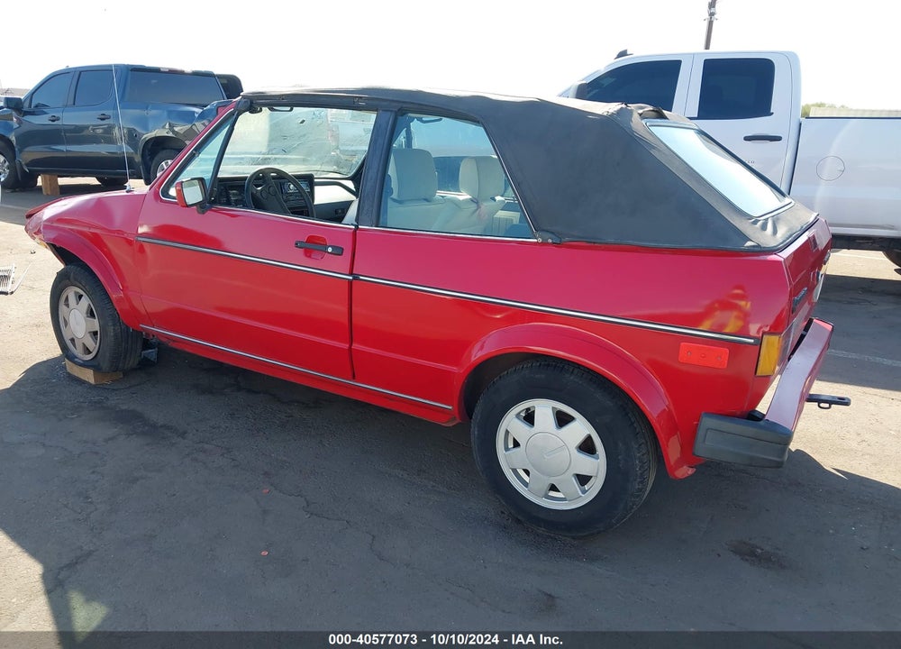 1987 VOLKSWAGEN CABRIOLET VIN: WVWCA0159HK008635