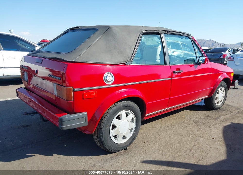 1987 VOLKSWAGEN CABRIOLET VIN: WVWCA0159HK008635