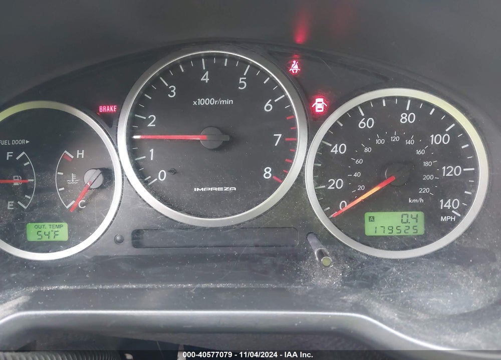 2007 SUBARU IMPREZA WRX VIN: JF1GD74657G521779