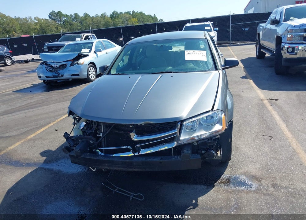 2012 DODGE AVENGER SE VIN: 1C3CDZAG1CN329836