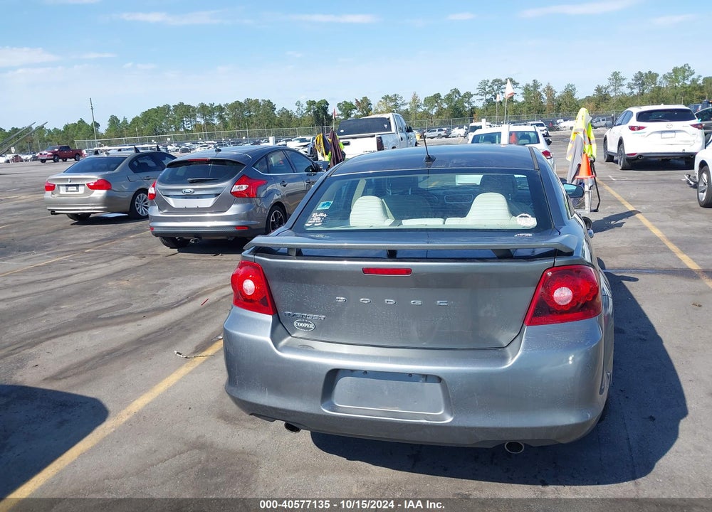 2012 DODGE AVENGER SE VIN: 1C3CDZAG1CN329836