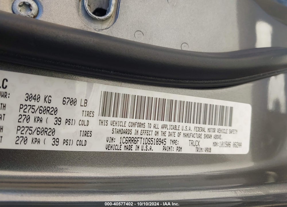 2013 RAM 1500 EXPRESS VIN: 1C6RR6FT1DS518945