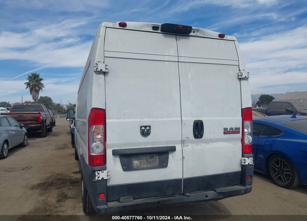 2020 RAM PROMASTER 3500 CARGO VAN HIGH ROOF 159 WB EXT VIN: 3C6URVJG8LE134323