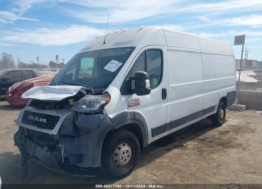 2020 RAM PROMASTER 3500 CARGO VAN HIGH ROOF 159 WB EXT VIN: 3C6URVJG8LE134323