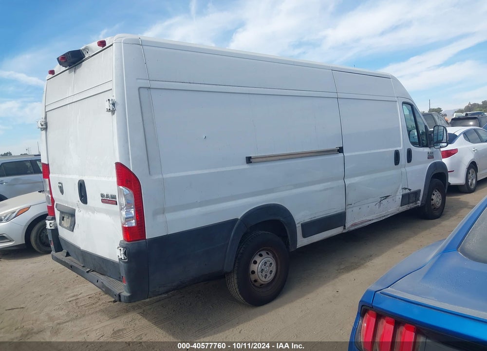 2020 RAM PROMASTER 3500 CARGO VAN HIGH ROOF 159 WB EXT VIN: 3C6URVJG8LE134323