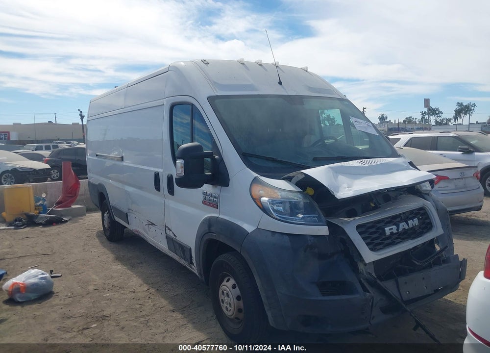 2020 RAM PROMASTER 3500 CARGO VAN HIGH ROOF 159 WB EXT VIN: 3C6URVJG8LE134323