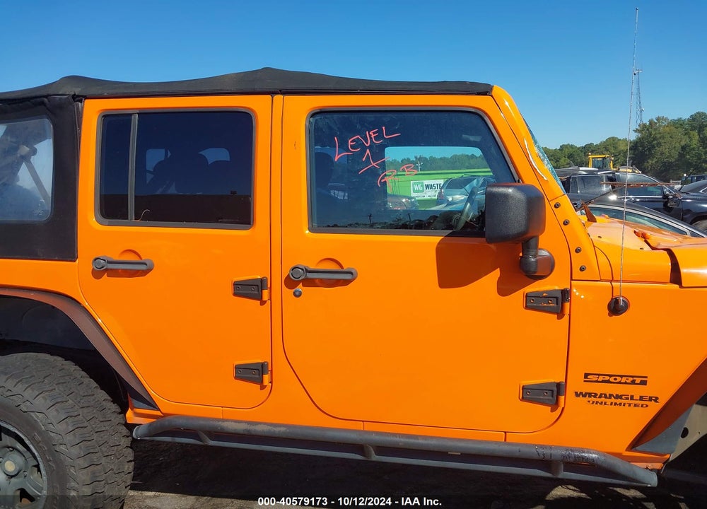 2012 JEEP WRANGLER UNLIMITED SPORT VIN: 1C4BJWDGXCL206333