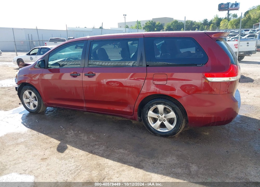 2013 TOYOTA SIENNA L V6 7 PASSENGER VIN: 5TDZK3DC2DS348621
