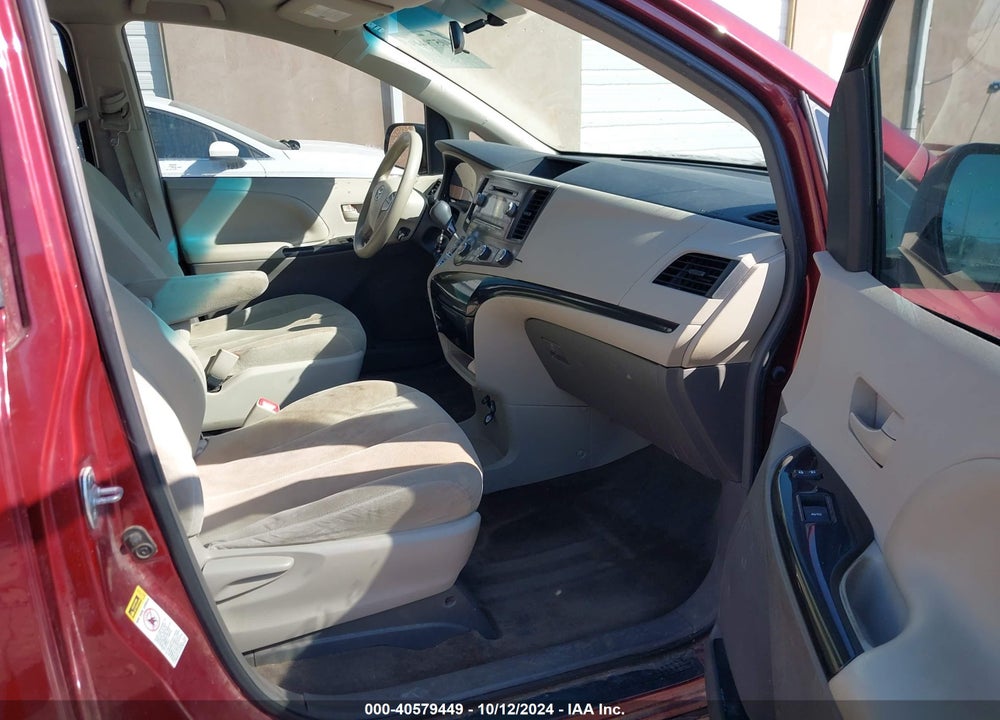 2013 TOYOTA SIENNA L V6 7 PASSENGER VIN: 5TDZK3DC2DS348621