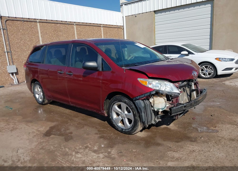 2013 TOYOTA SIENNA L V6 7 PASSENGER VIN: 5TDZK3DC2DS348621