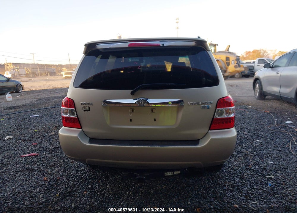 2006 TOYOTA HIGHLANDER HYBRID LIMITED V6 VIN: JTEDW21A560015732