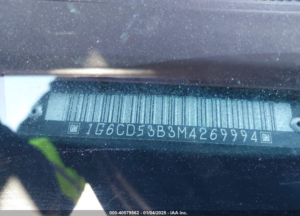 1991 CADILLAC DEVILLE VIN: 1G6CD53B3M4269994