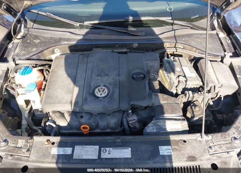 2012 VOLKSWAGEN PASSAT 2.5L S VIN: 1VWAP7A31CC084881