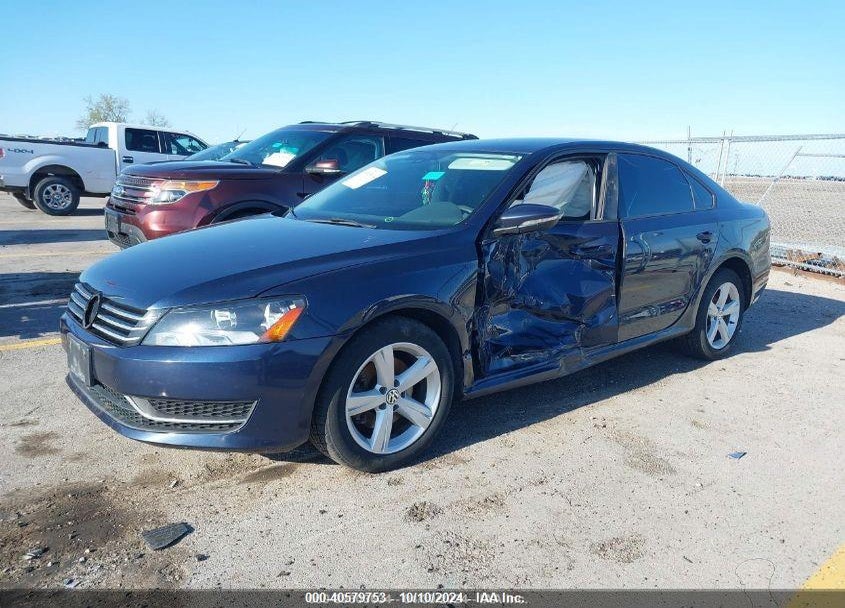 2012 VOLKSWAGEN PASSAT 2.5L S VIN: 1VWAP7A31CC084881
