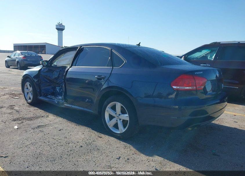 2012 VOLKSWAGEN PASSAT 2.5L S VIN: 1VWAP7A31CC084881
