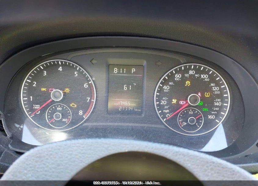 2012 VOLKSWAGEN PASSAT 2.5L S VIN: 1VWAP7A31CC084881