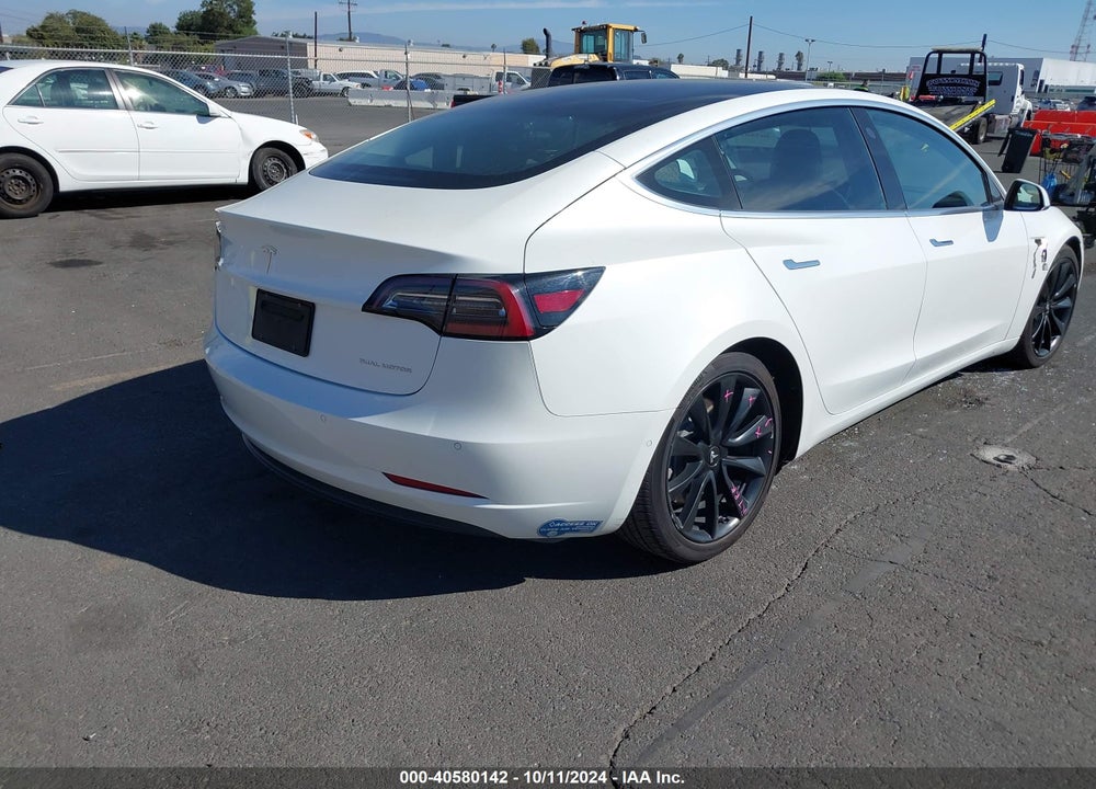2020 TESLA MODEL 3 LONG RANGE DUAL MOTOR ALL-WHEEL DRIVE VIN: 5YJ3E1EB1LF735753