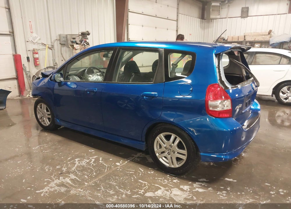2007 HONDA FIT SPORT VIN: JHMGD38667S056020