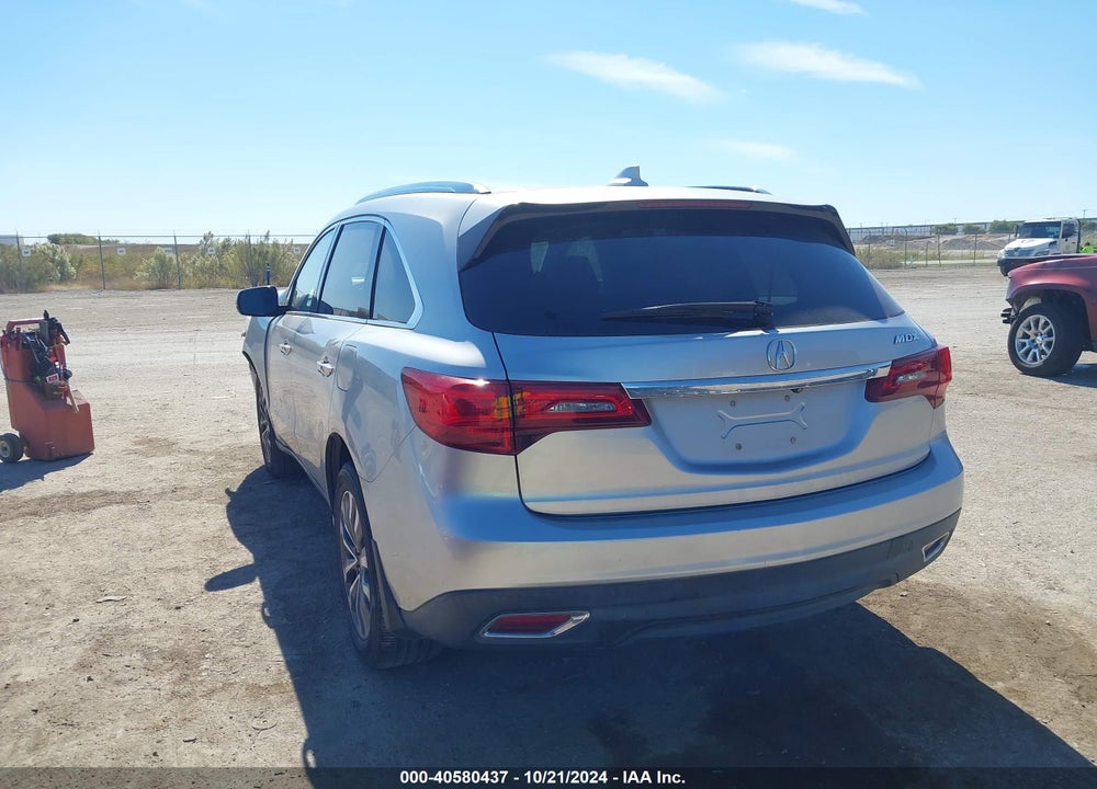 2014 ACURA MDX TECHNOLOGY PACKAGE VIN: 5FRYD3H46EB017666