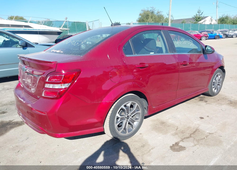 2018 CHEVROLET SONIC LT AUTO VIN: 1G1JD5SH5J4134885