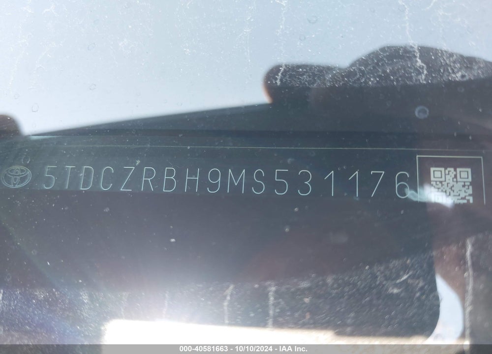 2021 TOYOTA HIGHLANDER L VIN: 5TDCZRBH9MS531176