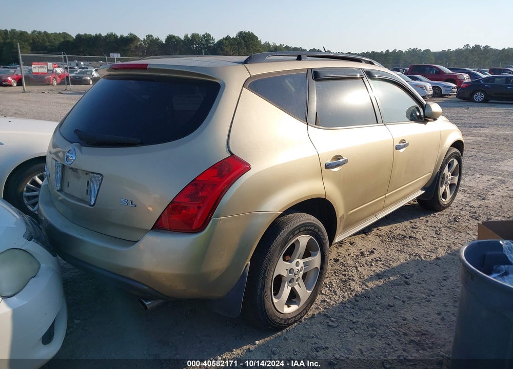 2003 NISSAN MURANO SL VIN: JN8AZ08TX3W112190