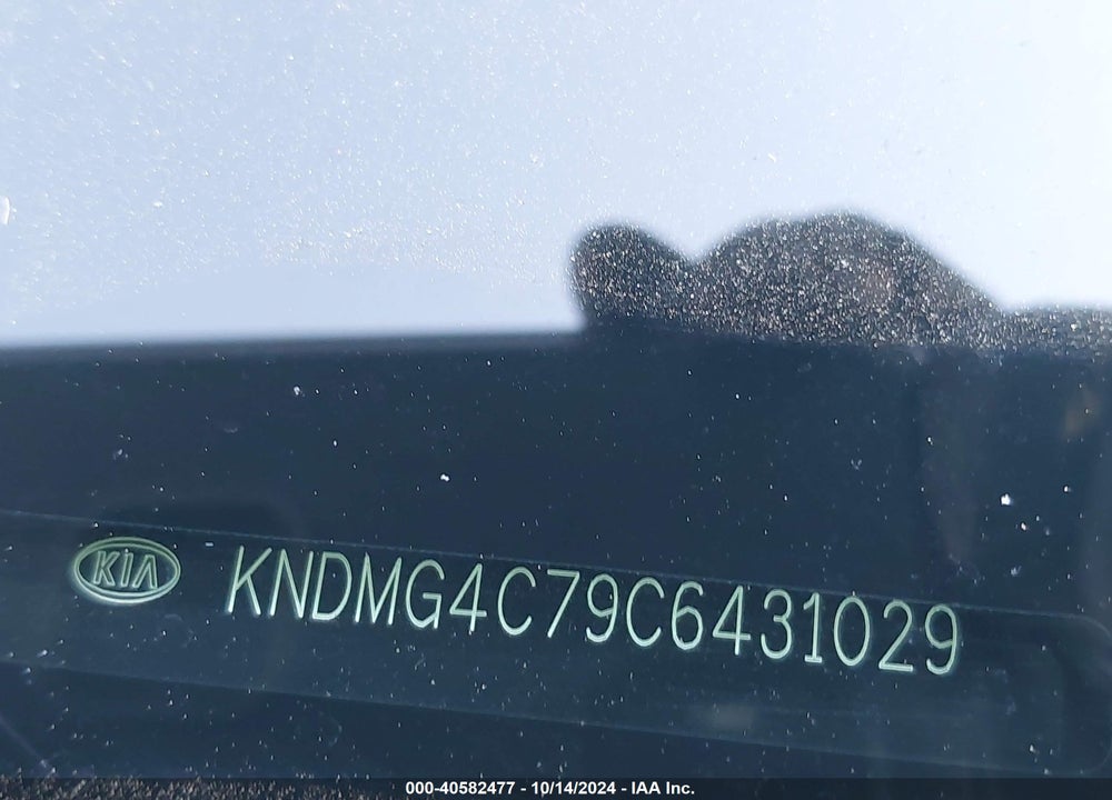 2012 KIA SEDONA LX VIN: KNDMG4C79C6431029